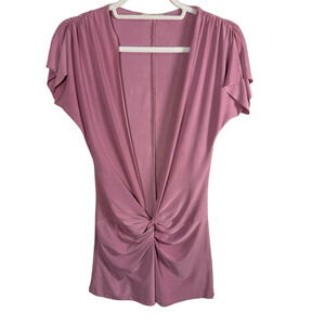 Sirens Y2K Pink Women's Tunic Top Size XS Stretch Draped Ruched Minimalist